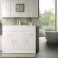 Nova 1000mm Gloss White Minimalist Floorstanding Vanity Unit