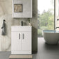 Nova 600mm Gloss White Minimalist Floor standing Vanity Unit