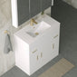 Nova 800mm Gloss White Minimalist Floorstanding Vanity Unit