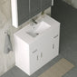 Nova 800mm Gloss White Minimalist Floorstanding Vanity Unit