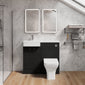 Bradwell 1000mm Combination Unit Charcoal Black & Semi Recessed Square Basin