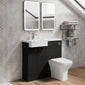 Bradwell 1100mm Combination Unit Charcoal Black & Semi Recessed Square Basin