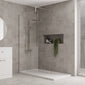 1400mm x 800mm Walk In 8mm Enclosure & Stone Shower Tray