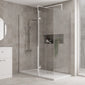 1700mm x 800mm Walk In 8mm Enclosure & Stone Shower Tray