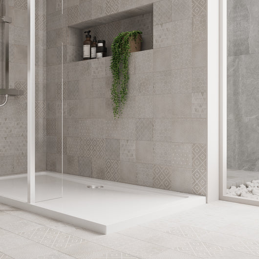  1400mm x 900mm Walk-In 8mm Enclosure & Stone Shower Tray - welovecouk
