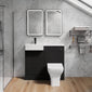 Bradwell 1100mm Combination Unit Charcoal Black & Semi Recessed Square Basin