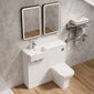 Bradwell 1000mm Combination Unit Gloss White & Semi Recessed Square Basin