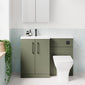 Arno 1100mm Toilet & Basin Combination Unit - Satin Green