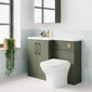Arno 1100mm Toilet & Basin Combination Unit - Satin Green