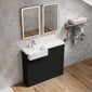 Bradwell 1100mm Combination Unit Charcoal Black & Semi Recessed Square Basin