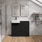 Bradwell 1000mm Combination Unit Charcoal Black & Semi Recessed Square Basin