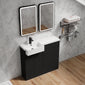 Bradwell 1000mm Combination Unit Charcoal Black & Semi Recessed Square Basin