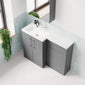 Arno 1100mm Toilet & Basin Combination Unit - Satin Grey