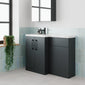 Arno 1100mm Toilet & Basin Combination Unit - Soft Black