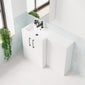 Arno 1100mm Toilet & Basin Combination Unit - White