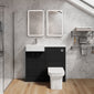 Bradwell 1000mm Combination Unit Charcoal Black & Semi Recessed Square Basin