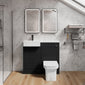 Bradwell 1000mm Combination Unit Charcoal Black & Semi Recessed Square Basin