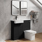 Bradwell 1000mm Combination Unit Charcoal Black & Semi Recessed Square Basin