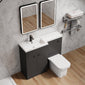 Parkhouse 1200mm L Shape Combination Basin and WC Unit - Gloss Grey