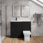 Parkhouse 1200mm L Shape Combination Basin and WC Unit - Charcoal Black