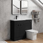 Parkhouse 1000mm L Shape Combination Basin and WC Unit - Charcoal Black