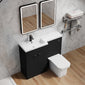 Parkhouse 1200mm L Shape Combination Basin and WC Unit - Charcoal Black