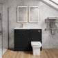 Parkhouse 1000mm L Shape Combination Basin and WC Unit - Charcoal Black