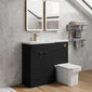 Parkhouse 1100mm L Shape Combination Basin and WC Unit - Charcoal Black