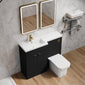 Parkhouse 1000mm L Shape Combination Basin and WC Unit - Charcoal Black