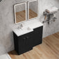 Parkhouse 1000mm L Shape Combination Basin and WC Unit - Charcoal Black