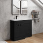 Parkhouse 1200mm L Shape Combination Basin and WC Unit - Charcoal Black