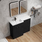 Parkhouse 1200mm L Shape Combination Basin and WC Unit - Charcoal Black