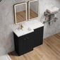 Parkhouse 1100mm L Shape Combination Basin and WC Unit - Charcoal Black