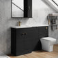 Parkhouse 1500mm L Shape Combination Basin and WC Unit - Charcoal Black