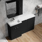 Parkhouse 1500mm L Shape Combination Basin and WC Unit - Charcoal Black