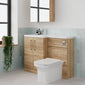 Arno 1100mm Toilet & Basin Combination Unit - Bleached Oak