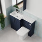 Arno 1100mm Toilet & Basin Combination Unit - Midnight Blue
