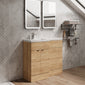 Parkhouse 1000mm L Shape Combination Basin and WC Unit - Bleached Oak