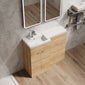 Parkhouse 1100mm L Shape Combination Basin and WC Unit - Bleached Oak