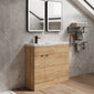 Parkhouse 1100mm L Shape Combination Basin and WC Unit - Bleached Oak