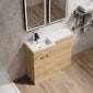 Parkhouse 1200mm L Shape Combination Basin and WC Unit - Bleached Oak