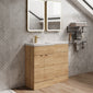 Parkhouse 1000mm L Shape Combination Basin and WC Unit - Bleached Oak