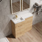 Parkhouse 1100mm L Shape Combination Basin and WC Unit - Bleached Oak