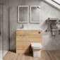 Parkhouse 1100mm L Shape Combination Basin and WC Unit - Bleached Oak