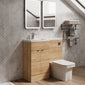 Parkhouse 1200mm L Shape Combination Basin and WC Unit - Bleached Oak