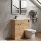 Parkhouse 1100mm L Shape Combination Basin and WC Unit - Bleached Oak