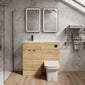 Parkhouse 1200mm L Shape Combination Basin and WC Unit - Bleached Oak