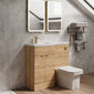 Parkhouse 1100mm L Shape Combination Basin and WC Unit - Bleached Oak