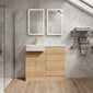 Bradwell 1000mm Combination Unit Bleached Oak & Semi Recessed Square Basin