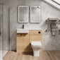 Bradwell 1000mm Combination Unit Bleached Oak & Semi Recessed Square Basin